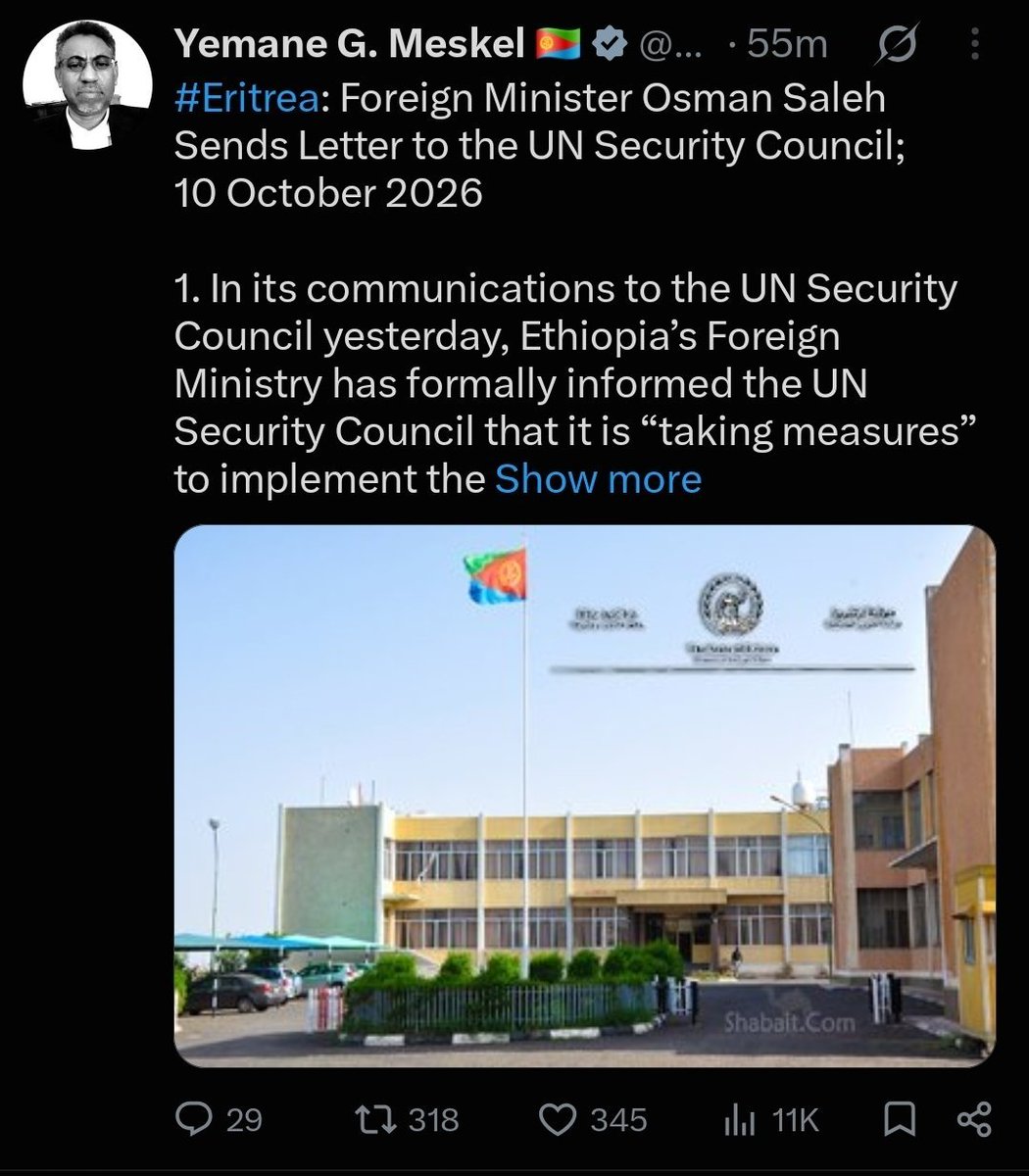 DrAndyE1's tweet photo. #EritreanDictator's  #PFDJTerrorists, invaded 🇪🇹's sovereign territory. #TheDictator expects z world to be blind to his blatant disregard of z law &amp; requests a support?🤣

Ethiopia CANNOT sit idle while its peace &amp; stability are ravaged by z terrorist frm 🇪🇷.
#Article51
#Defend🇪🇹 https://t.co/BexfX5T6NX