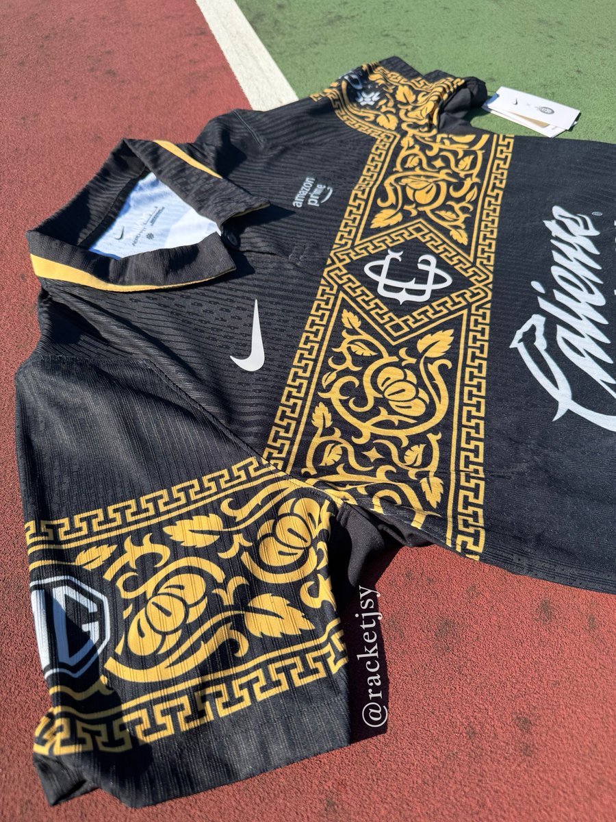 RacketJSY's tweet photo. Introducing a first look at the new 2026/27 #chivas Third Kit in this stunning Black &amp; Gold color way.

I genuinely was not a fan of the jersey when it was rumored a few days ago, but having it in hands it definitely is a beauty of a kit.

Jersey was raffled on our insta. https://t.co/vEo7H9LEVu