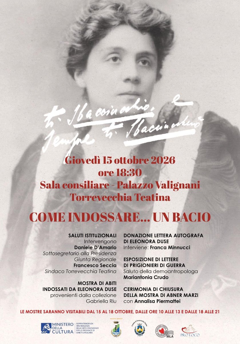 crissa1863's tweet photo. Giovedì 15 ottobre alle 18.30 a #TorrevecchiaTeatina (CH). https://t.co/UR6q1nSf3Z