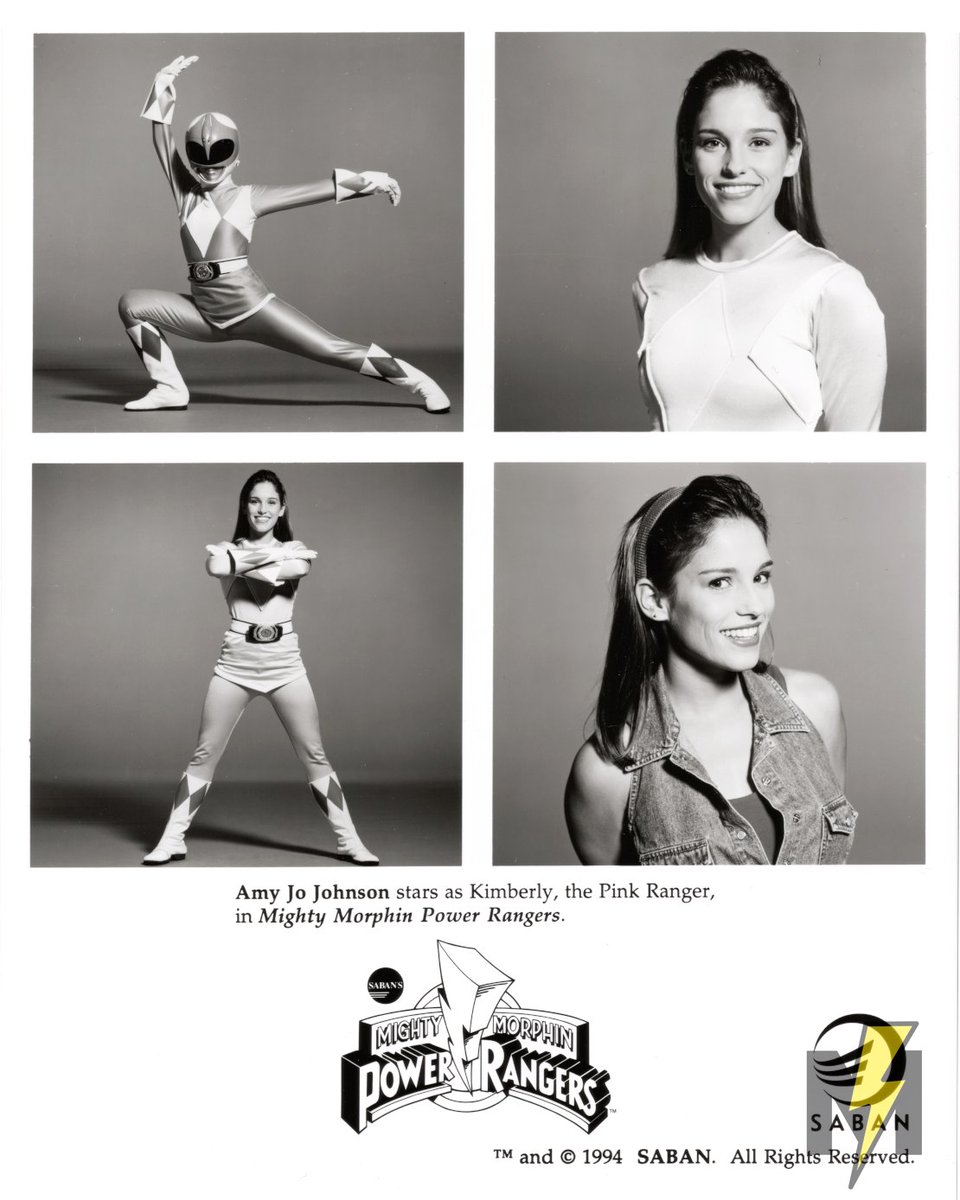 morphinmuseum's tweet photo. Amy Jo Johnson as Kimberly the Pink Ranger in her Official MMPR Season 2 Promo.

Her four-tiled press photo features dual portraits of @_amyjojohnson in both her Pink Ranger spandex and a civilian outfit, along with dual full-body Pink Ranger shots — one showing AJJ posing without the helmet, and one of the Pink Ranger stunt double posing with the helmet on.

Boost our preservation efforts by becoming a Museum Sponsor at the 🔗 in bio.

Morphin Museum Exhibit 1049 ⚡️
Series: Mighty Morphin #PowerRangers
Year: 1994