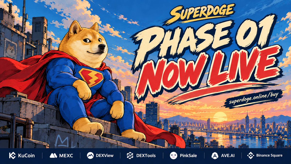 SUPERDOGEBEP20's tweet photo. 🐕⚡ PHASE 01 LIVE NOW SuperDoge!

A new hero has joined the pack. Put on your cape and get ready for the adventure! 🔴💸

🖥 Built on BNB Chain
🚀 Three-stage presale
✅ Anti-dump feature
💎 5% buy and sell tax
🤝 A community growing together

📣 Follow this group for project updates and announcements. Have a question? Say hello to the pack!

🔗 Official website: https://t.co/3Yv6M1a0Qh
🛒 Presale: https://t.co/uU9TTOmqu6

🟢 BUY NOW: https://t.co/uU9TTOmqu6 🟢

✈️ Group Telegram: @superdogebep20
