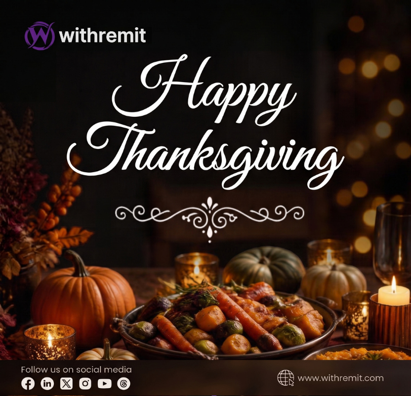withremit's tweet photo. Happy Thanksgiving Day!

We’re thankful for your energy every single day.

To everyone navigating the holiday from afar, mastering the art of the 1% battery FaceTime or celebrating with chosen fam, we see you.

Hope you’re getting some quality gathering in, even if it’s virtual. https://t.co/p2iFWZ35oj