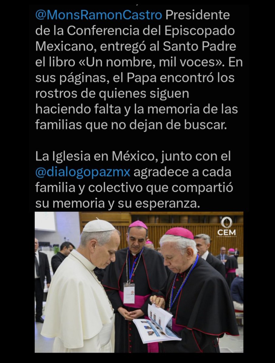 violetamg10078's tweet photo. Oiga padrecito, que bueno fue llevar ese álbum de desaparecidos en México al Papa,  merecen una oración y también para sus familiares,pero....

Ese informe está incompleto hubiera llevado el álbum con las caras de SACERDOTES VIOLADORES y sus víctimas en México, para que los sancionen por el daño irreparable que han hecho a esos inocentes niños y niñas Mexicanos.
#CastigoASacerdotesPederastas    😡❌️👊🏻