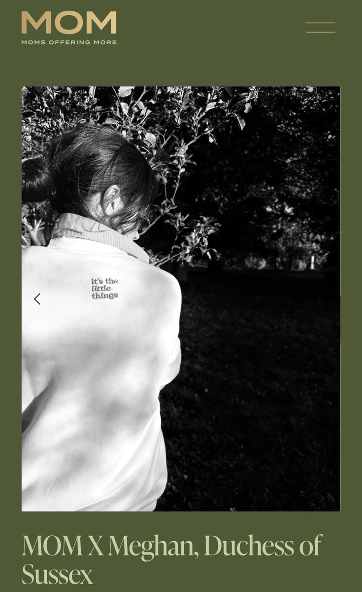 ChrisBaronSmit1's tweet photo. Meghan, Duchess of Sussex x MOM!

The Duchess is collaborating with Moms Offering More”, a charity that is supporting underserved mothers, youth &amp; families.

“Our next mama's @momsofferingmore edit is live October 11th at 7am • Set your alarms...these won't last long!” https://t.co/l18AFRaZKg