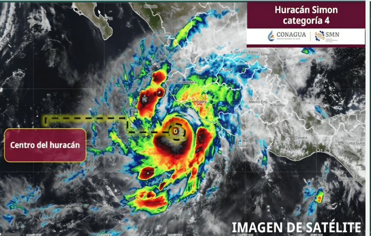 MXReferencia's tweet photo. #Nacional

La Comisión Nacional del Agua informó que a las 12 horas el centro del #huracán #Simon se localizó a 185 km al sur-suroeste de Manzanillo, #Colima, y a 345 km al sur-sureste de Cabo Corrientes, #Jalisco; por lo que generará lluvias extraordinarias en #Michoacán y Colima; torrenciales en Jalisco; intensas en #Guerrero y muy fuertes en #Nayarit. 

🌀Por su parte, la #TormentaTropical #Rachel se localizó aproximadamente a 445 km al oeste-suroeste de Punta Eugenia, #BajaCaliforniaSur, y a 590 km al sur-suroeste de Cabo San Quintín, #BajaCalifornia. Esta provocará lluvias fuertes en Baja California.
