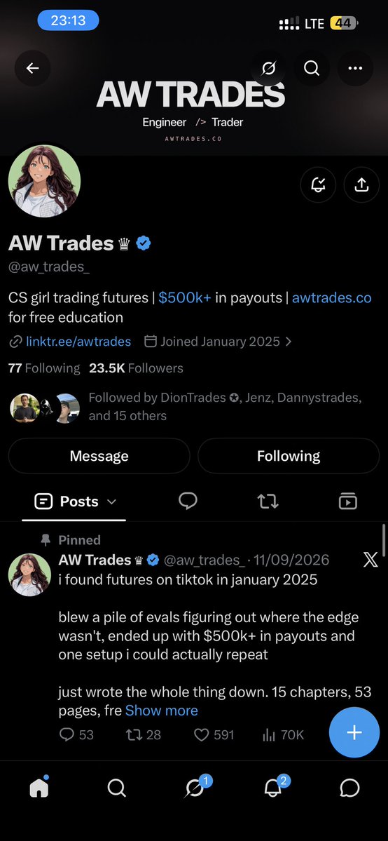 74K_NQ's tweet photo. @aw_trades_ @certafunding Rule: Not more than 2 losses in a day :) https://t.co/BGu2sQYvfp