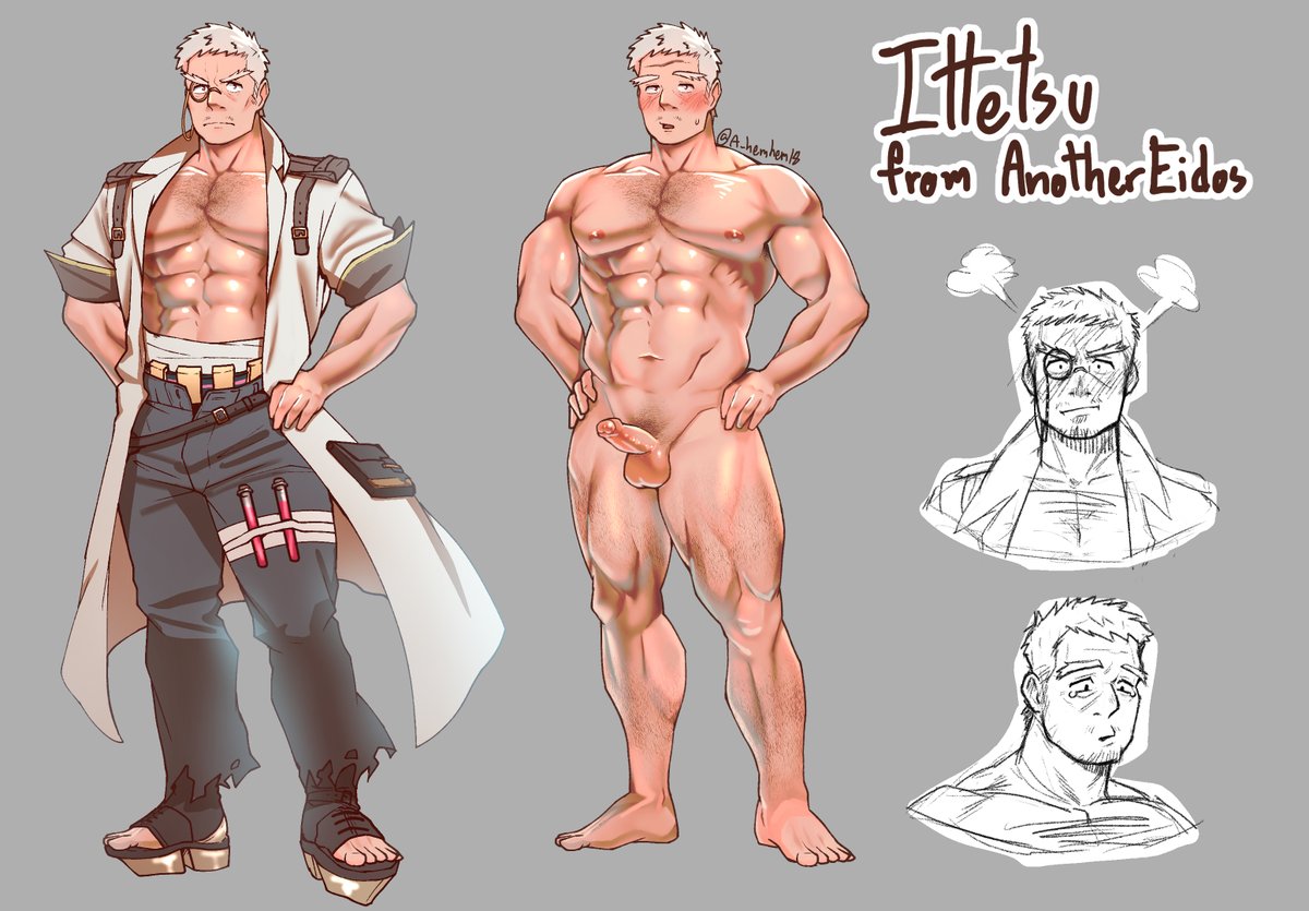 A_hemhem18's tweet photo. Ittetsu from AnotherEidos
(why muscle need to be so hard to draw😂) https://t.co/klvPYVrf1J