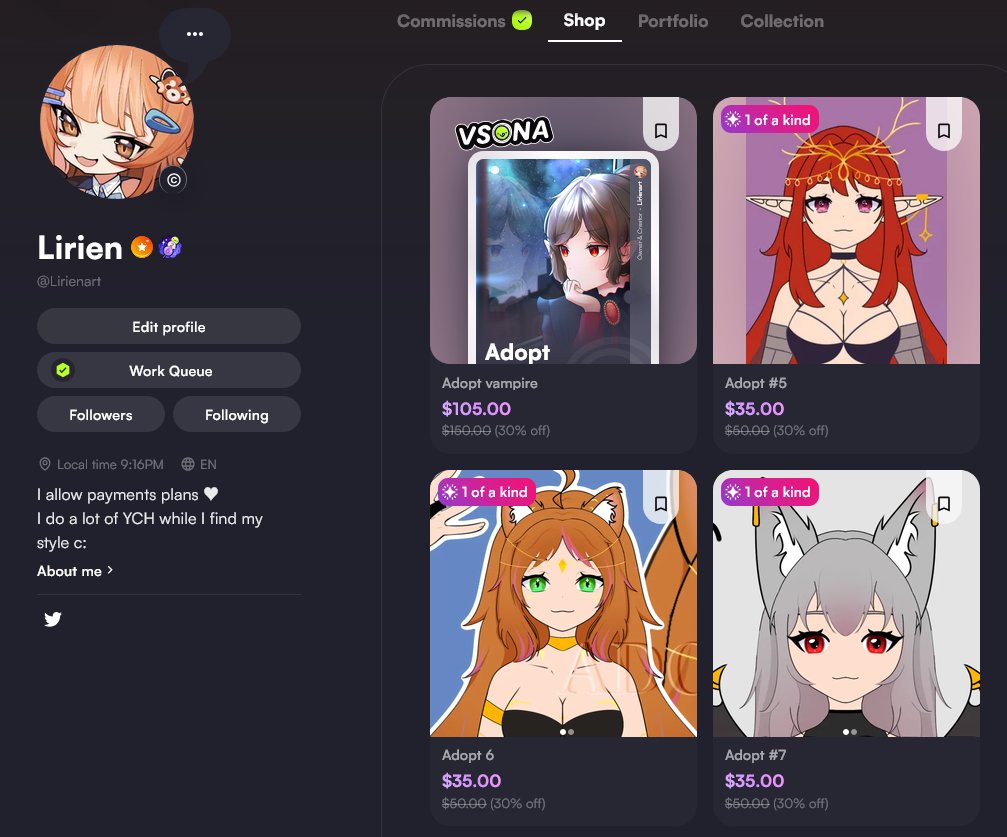 lirienart's tweet photo. Put a Halloween sale on adopts on my vgen as well as some of my services <3 https://t.co/hKb0KaoqTB