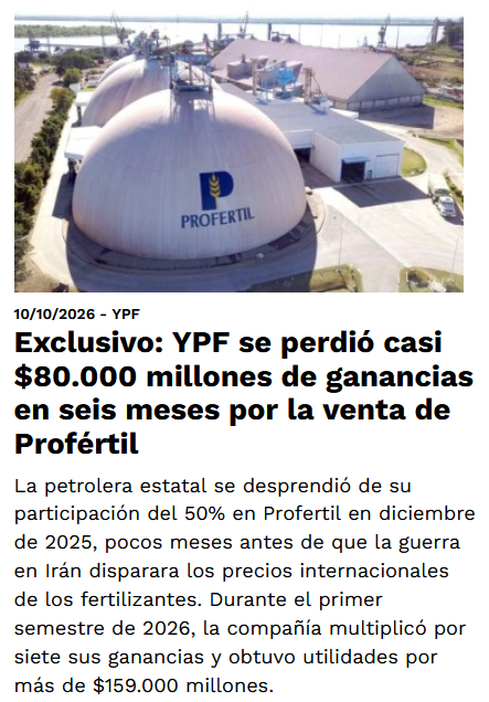 mundofloresta's tweet photo. La venta del 50 % de las acciones de Profertil que tenía YPF fue otra estafa.
Fin. https://t.co/1SN8QtLNh4
