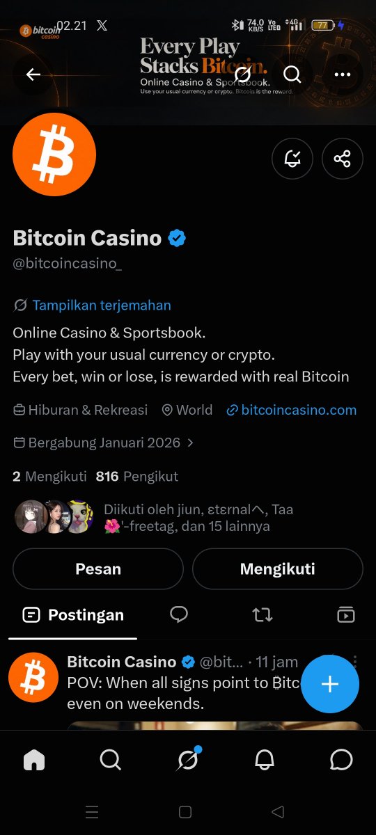 LapakCu4n's tweet photo. @CryptBrice @bitcoincasino_ Done ✅✍️ https://t.co/ZNQuC8IMl3