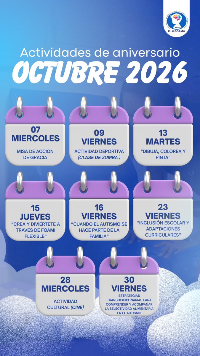 cresilaalborada's tweet photo. Cronograma de actividades por nuestro 16.º aniversario, mas información 0424-4195288 https://t.co/GjcSI1htsS