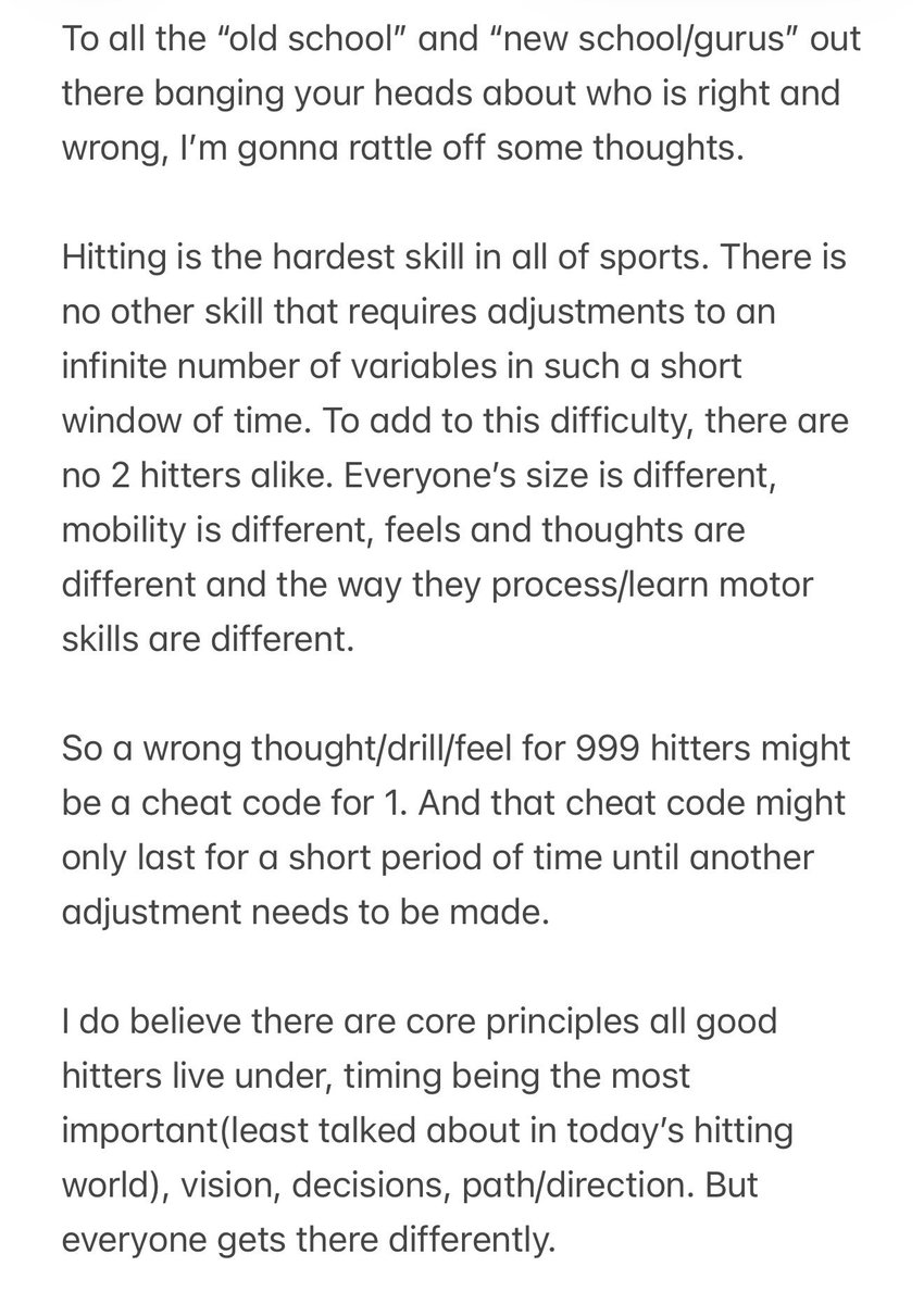 redturn2's tweet photo. I don’t have all the answers but I love baseball because of the ups and downs and constant grind. So here’s some thoughts for the “X hitting” war that is going on right now. https://t.co/B2BHXkKzx8