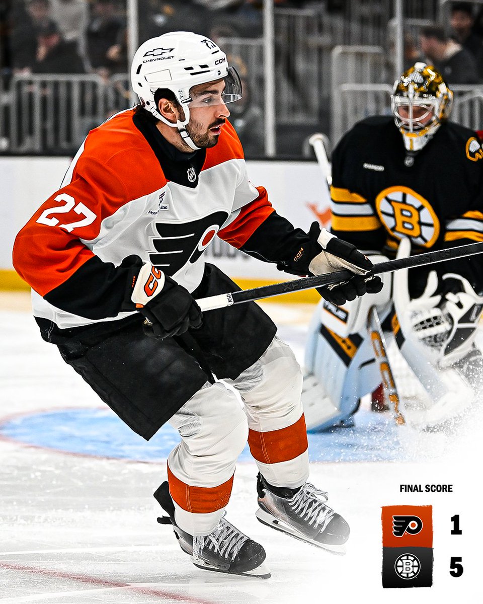 NHLFlyers's tweet photo. Final. #PHIvsBOS https://t.co/9k6xLZifRQ