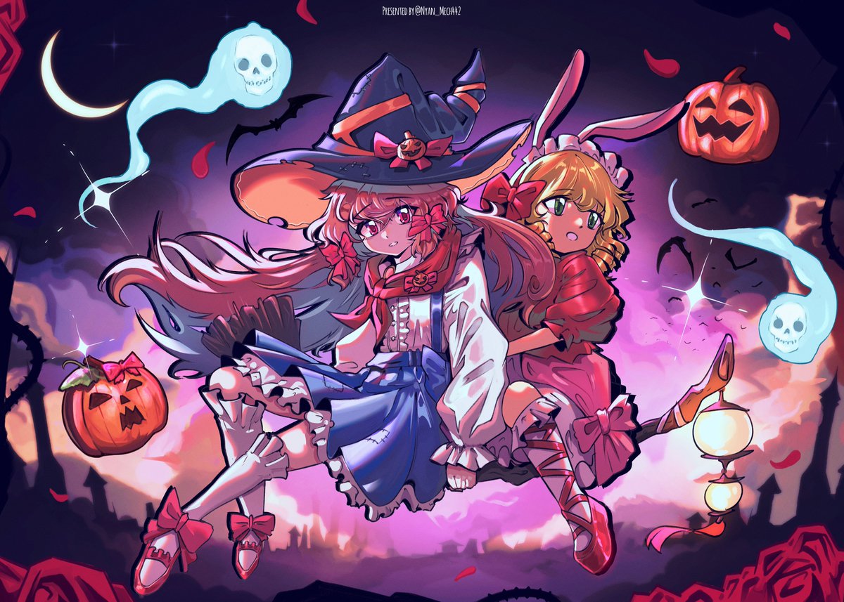 Nyan_Mech442's tweet photo. Spooky~🎃🎀 #PocketMirrorArtContest https://t.co/oieRXs2Xk9