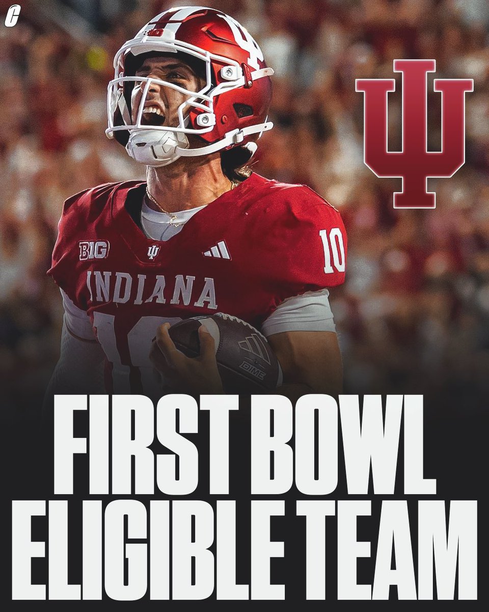 CFBAlerts_'s tweet photo. The reigning national champions are the FIRST bowl-eligible team in the 2026 CFB season 😮‍💨 https://t.co/7K6mLulL36