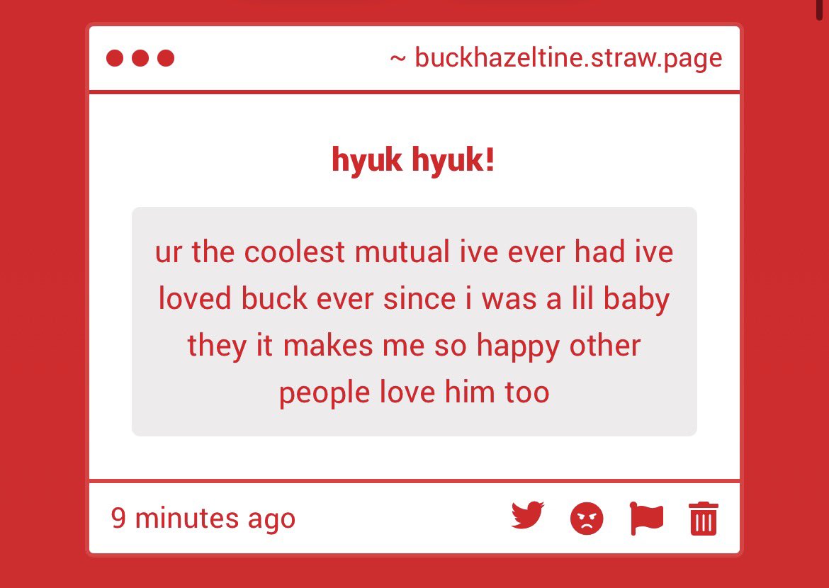 bucknatee's tweet photo. omfg these recent strawpages are so nice im actually tearing up a little AAUGHH😭😭❤️❤️❤️ TY ANONNN I'll love buck until the day i die https://t.co/PXw9MDtUNx