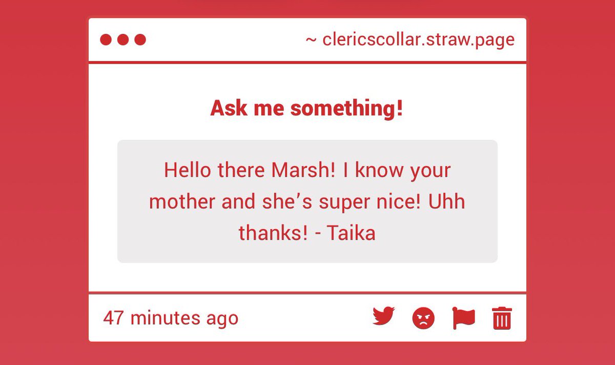 clerics_collar's tweet photo. Hi taika! and i know! love you mama! https://t.co/v5vJfCIyzb