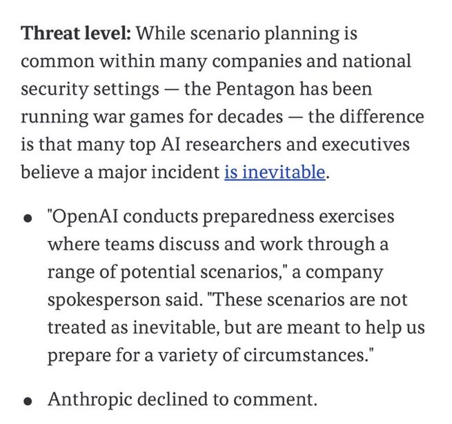 ValeWolfX's tweet photo. CRYPTO RESET EXCUSE CONFIRMED BY VALE FROM YET ANOTHER TOP EXECUTIVE FROM “OPEN AI.” 

I SAID 

“ A CYBER ATTACK THAT SHUTS DOWN THE INTERNET “ HENCE WHY IMF MENTIONED CRYPTO WORKING OFFLINE! SPECIFICALLY FOR DURING THE CRYPTO RESET EXCUSE.

👇🏼 https://t.co/I6v4s4K3CI