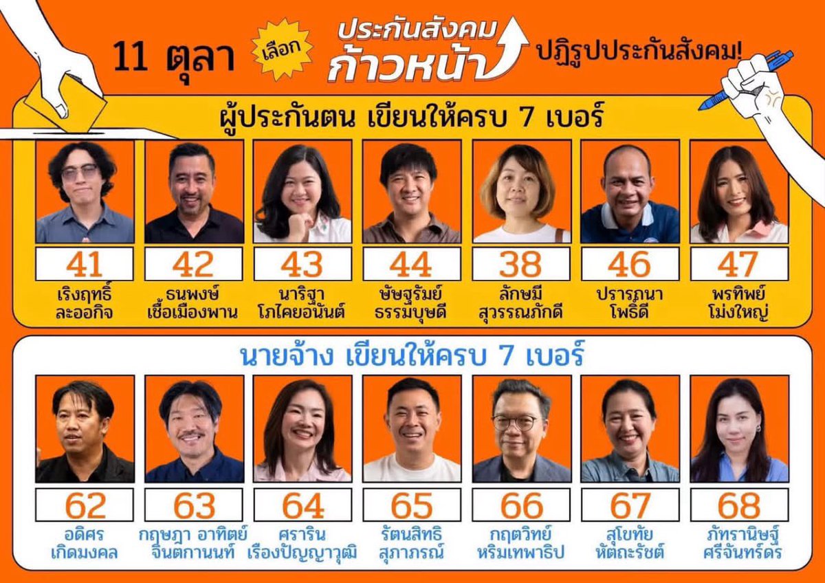 mha29122's tweet photo. จำง่ายๆ 41-47 
👉🏻 เปลี่ยน 45❌ เป็น 38 ✅

❌เขียนเป็นตัวเลขเท่านั้น❌
#เลือกตั้งประกันสังคม https://t.co/qi9M9I6Vf8