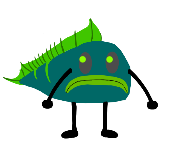 HydrakoAqua's tweet photo. Everyone say hello to the new channel/stream mascot his name is fimsh. I made an animation of him dancing but twitter says the file is too big so you'll have to imagine it. https://t.co/x8QdZUkClh