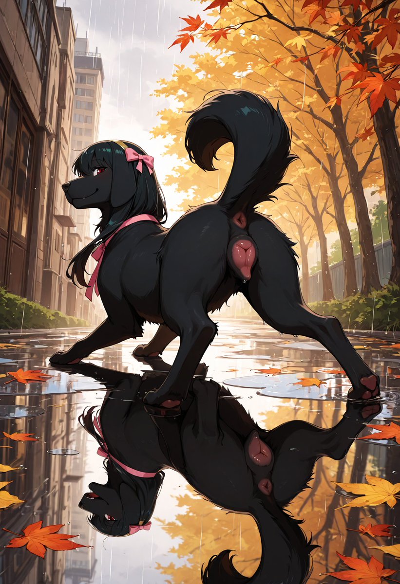 ki2neAi's tweet photo. You took Yor for a walk, but she seems to have something else in mind... 🥠💦 https://t.co/GpMxo88dGZ