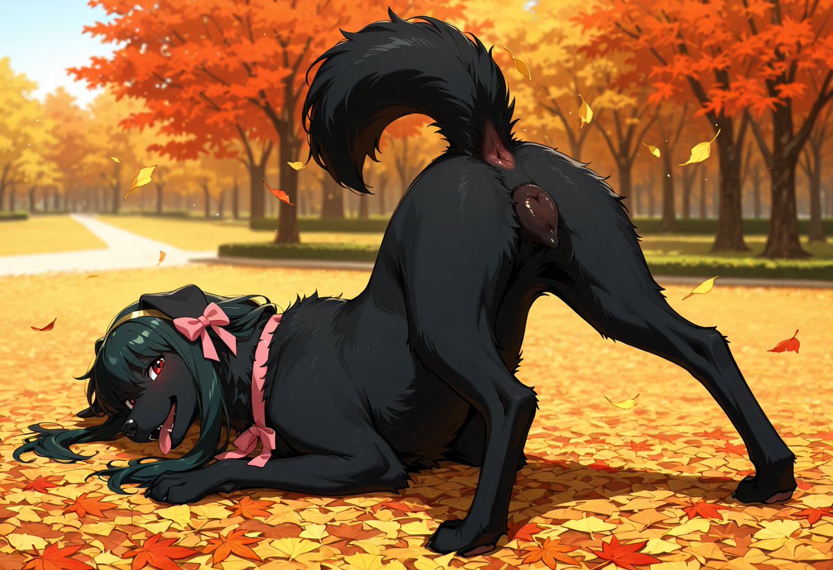 ki2neAi's tweet photo. You took Yor for a walk, but she seems to have something else in mind... 🥠💦 https://t.co/GpMxo88dGZ