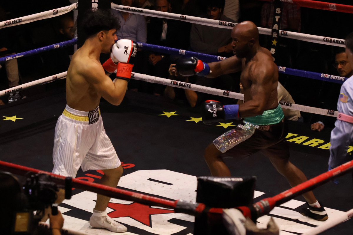 StarBoxing's tweet photo. ROCKIN’ FIGHTS 55: Yousaf Zazai opened Rockin’ Fights 55 with a bang! 🥊💥

Zazai scored a second-round technical knockout victory over Robbie Cutler at the 2:45 mark, kicking off an exciting night of boxing at The Paramount in Huntington! https://t.co/nKCHa6mtFk