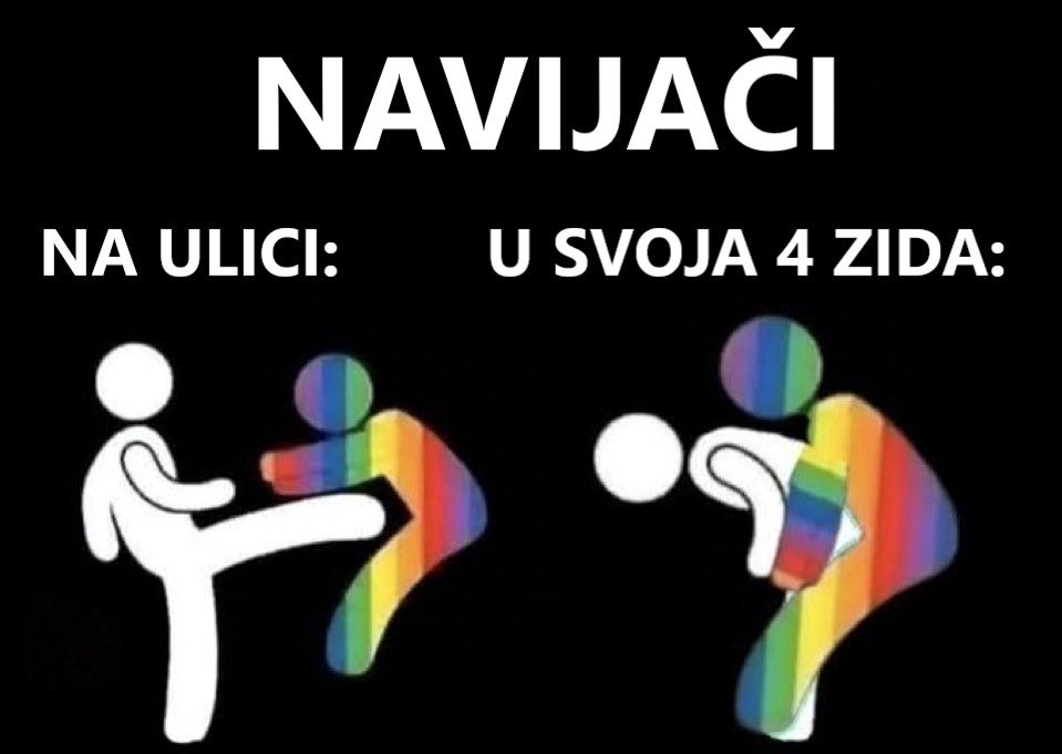 JohnPetersq1's tweet photo. Nisam homofob ,ali izbegavam stadione. https://t.co/xrlCEWjpuY