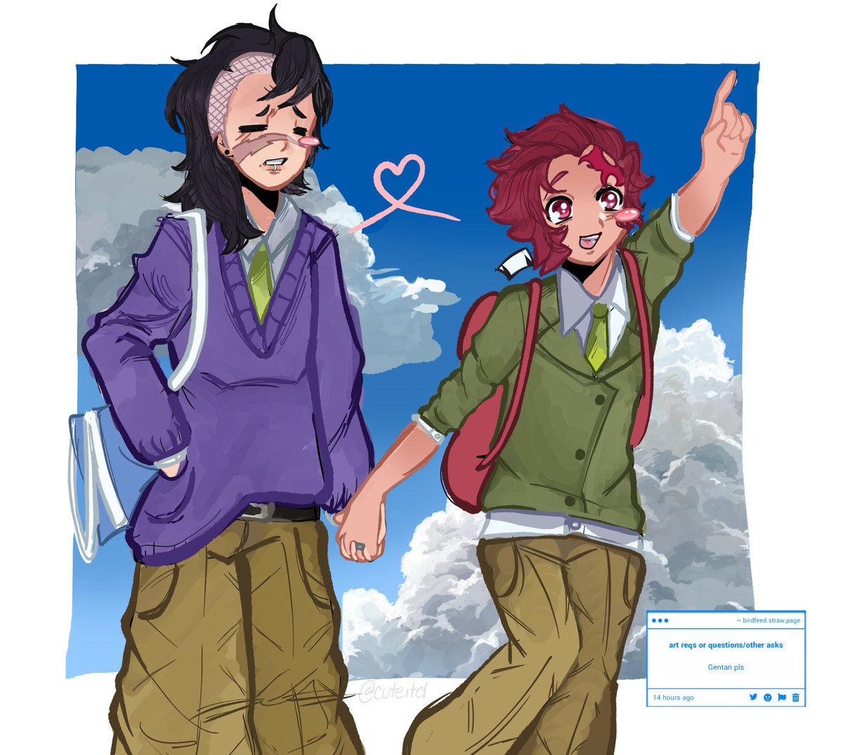 cuteitd's tweet photo. gentan kimetsu academy :^ req https://t.co/Wvn1lz5897