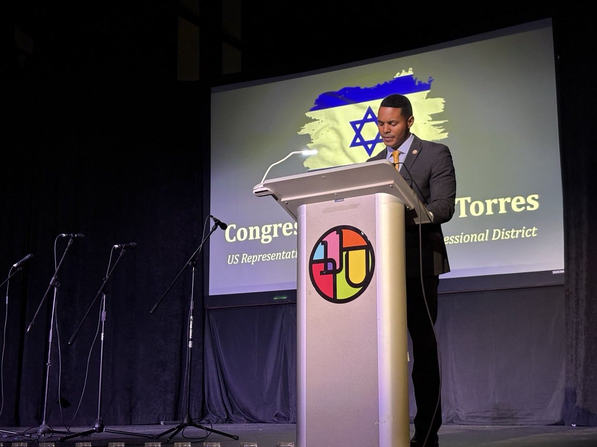 RitchieTorres's tweet photo. My speech at a 10/7 vigil in the Bronx:

Three years ago, October 7th—the deadliest day for Jews since the Holocaust—cruelly coincided with Simchat Torah.  What should have been a day of joy became one of overwhelming grief, shock, and trauma. On that day, Jews throughout the world were robbed of the joy of Simchat Torah.

When I led a Bronx delegation to Israel for the first time since October 7th, I will never forget the experience of meeting the survivors of the Nova massacre and finding myself inspired by their resilience, by their insistence on defying despair itself, by the message: “We will dance again.” Those words remind us that the joy of Simchat Torah can never be surrendered to terror. It must be reclaimed.  

The most powerful antidote to antisemitism is to be joyfully Jewish.  Franklin Roosevelt once said, “The only thing we have to fear is fear itself.”  Jewish identity is a beautiful gift.  It is not something to be hidden out of fear. It is something to be openly celebrated with joy. With pride. With passion. And with love.

The purpose of terrorism is to strike terror into the heart of a people. The Jewish people and their allies must never stop dancing, never stop singing, and never stop living. Because the moment we stop, terror has won.
And terror can never have the final word on the fate of either the Jewish people or the Jewish State.

So I have a simple call to action:
Never give up. Never give in.
Never stop singing. Never stop dancing.
Relentlessly rejoice in your Judaism.
Am Yisrael Chai.