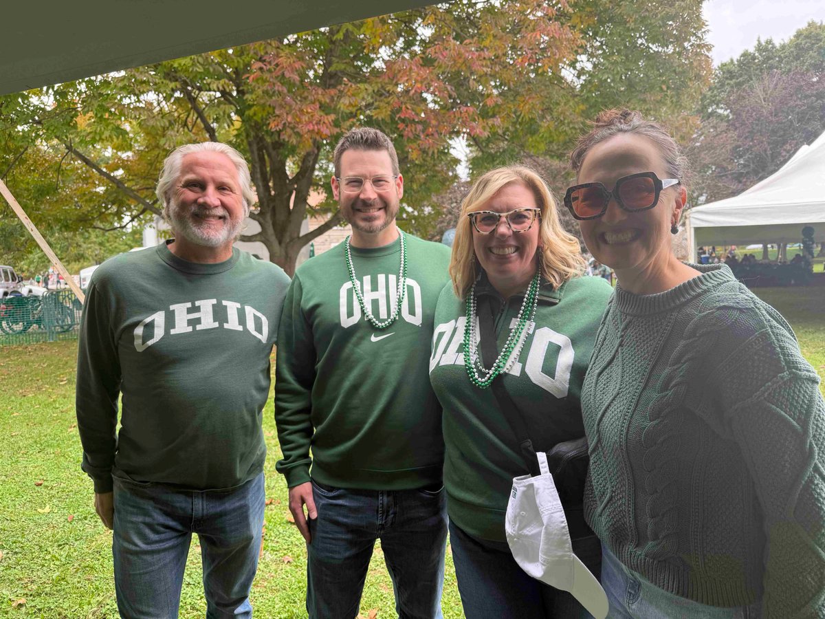 OUHCOM's tweet photo. Thank you to all the #OUHCOM alumni and friends who joined us at the OHIO Homecoming Alumni Tailgate today! 💚 https://t.co/7LdpnZeyzJ