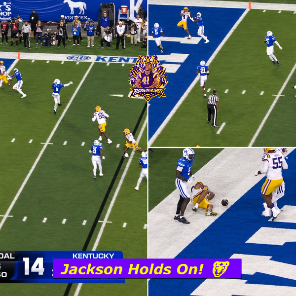 AdrianHeart504's tweet photo. Jackson Holds On! 🐯
What a throw, and what a catch by Jackson! He took a BIG hit in the end zone and still held on to the ball! WOW—way to finish strong! 💜💛
#GeauxTigers #LSUFootball #Touchdown #TigerNation #WhatACatch https://t.co/63ZLGagaUf