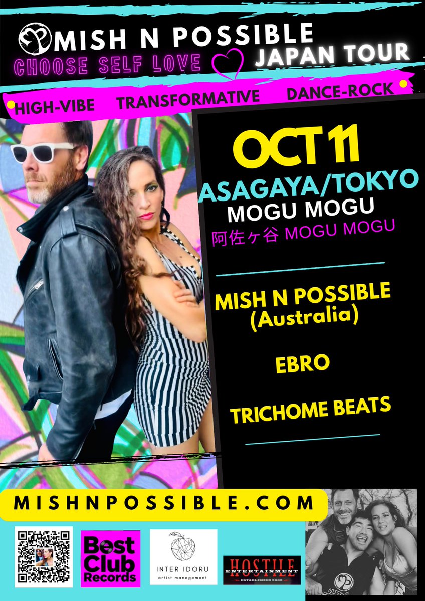 MishShell3's tweet photo. Today we play at Mogu Mogu in Tokyo!

Also playing is:
Trichome Beats @kaz_machine 
Ebro 

#MishNPossible
#ChooseSelfLove
#JapanTour2026
#MoguMogu
#Tokyo
#Japan https://t.co/YoLNVaLyRe