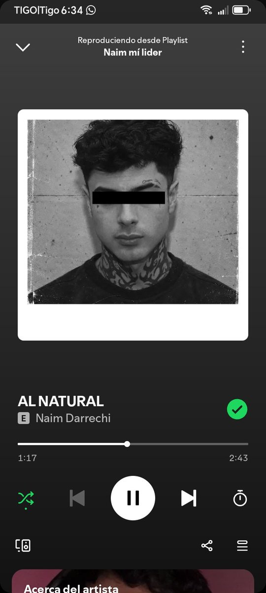 GARCIA_ROSV's tweet photo. No se olviden descargar Spotify y seguir a Naim Darrechi ahí pueden escuchar todas sus músicas

AL NATURAL

#Naimdarrechi https://t.co/o7rCsg1Wi8