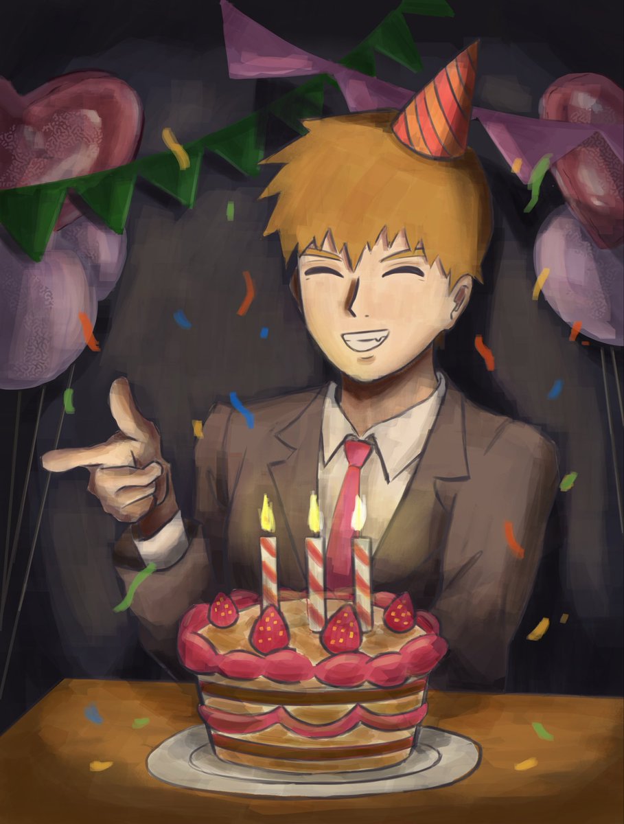 dokmali_illust's tweet photo. happy birthday reigen!!! 

 #mp100 #霊幻新隆生誕祭2026 #reigen
#reigenarataka https://t.co/Z0gUgyjlMP