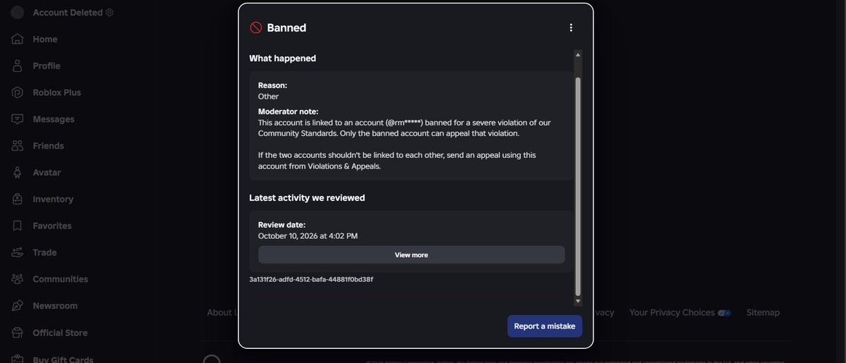 hauntbn's tweet photo. Hi @Roblox @Roblox_RTC 

Hi there, you guys can call me haunt. 
It hurts and embarrassing I have to position my first appearance under my alias on social media like this. 

My account has gotten an AI ban and  even a AI response despite my attempts for human review and it hurts https://t.co/VKg4JdG632