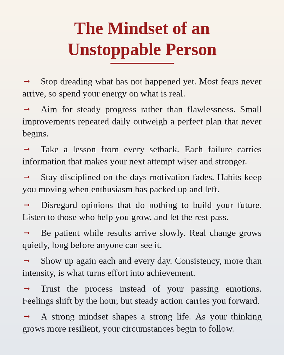 BookBriefsHQ's tweet photo. The Mindset of an Unstoppable Person https://t.co/GWGPgLOAmm