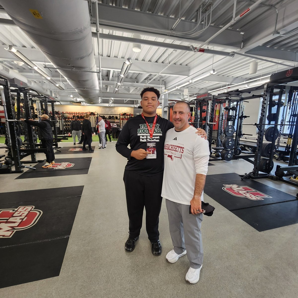 ThomasMitche11's tweet photo. I had a great game-day visit at UMass today for their homecoming game against Miami OH. The facilities and coaching staff were amazing. @UMassCaleb @UMassFootball @sethgillen_ @yarnevich @Trinity_HSFB @SamuelMulbah20 @Coach_Valentino @CoachWhiteUMass https://t.co/n9S8NZDYZh