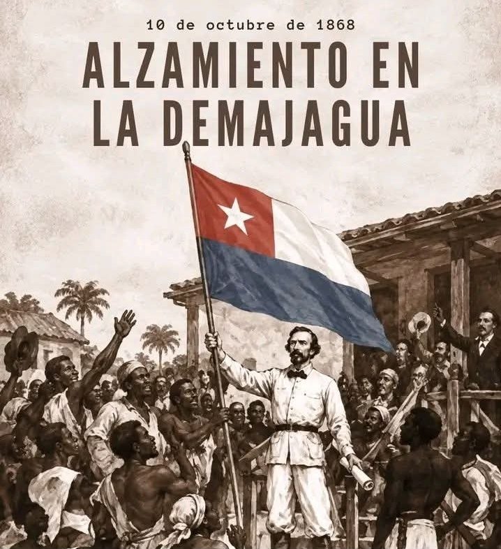 duena62576's tweet photo. Carlos Manuel de Céspedes revolucionario abogado bayamés fue el iniciador de las guerras de independencia de Cuba al proclamar el 10 de octubre de 1868 su determinación de independencia o muerte y dar la libertad a sus esclavos e invitarlos a unirse como iguales en la lucha #Cuba https://t.co/AcQKy4Sk22