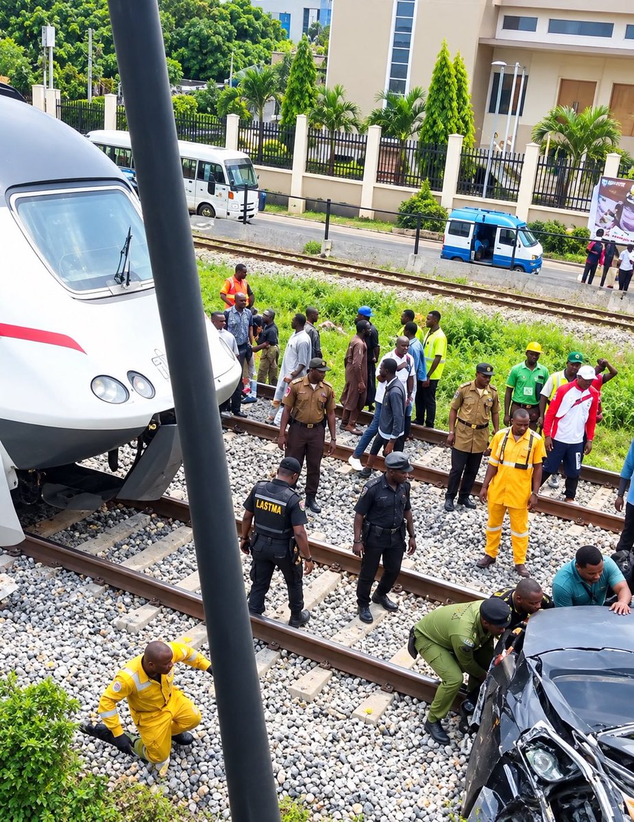 lagostelevision's tweet photo. LASEMA responds to car-train collision at PWD, Oshodi driver injured 

#LASEMA #RoadSafety #LagosState 
https://t.co/HRFhCLtu81 https://t.co/adBhEfdiF7