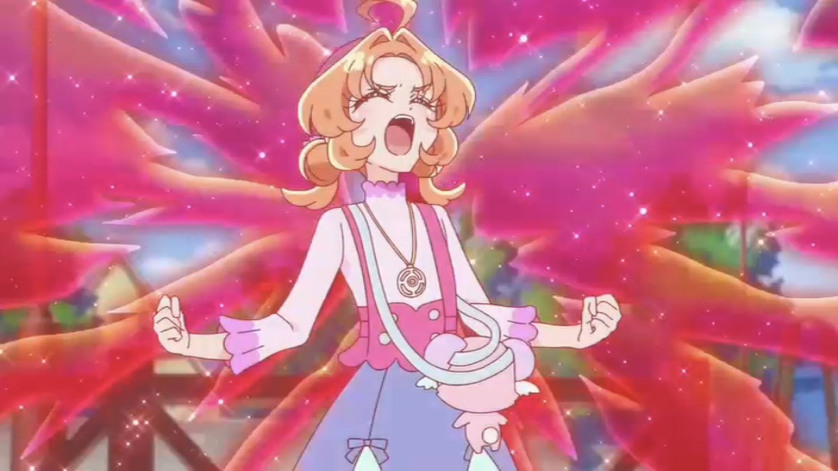 aomura45's tweet photo. 初めて朝起きてプリキュアリアタイした
着ぐるみで隠れてプリキュアを巻いた後にティータイムなんかせずに逃げろや笑
あとアンサーがメイン回かと思ったのにキュアっと解決はアルカナなのね
あれはアンサーのメンタルが曇ってたから？
もうアンサーとミスティックの必殺は観れないのかな？
#たんプリ https://t.co/6mjQ8zEikn