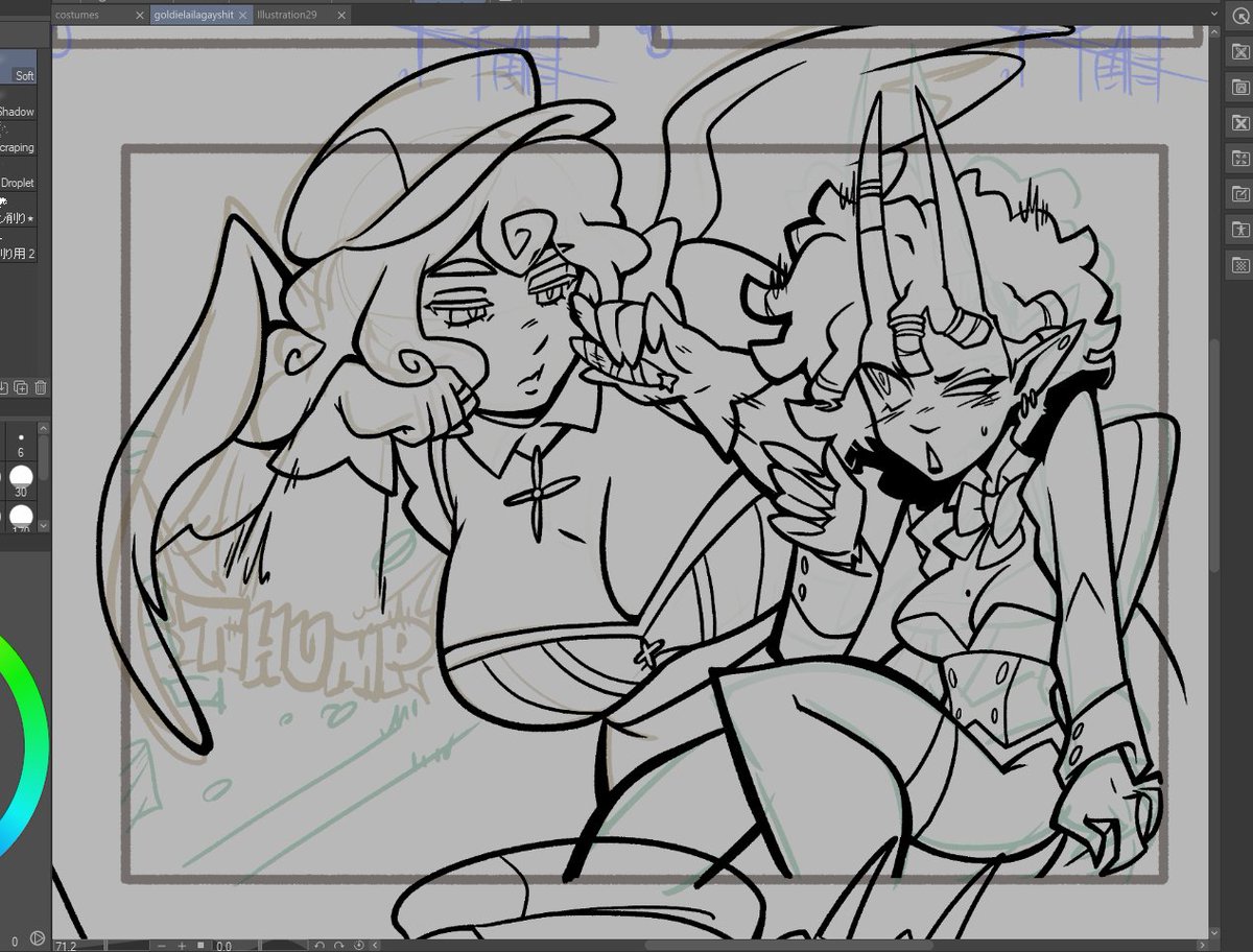 NoodleBowl_Pop's tweet photo. working on some angel/demon yuri https://t.co/O04yMPDHVE