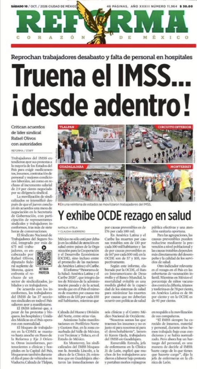 ChumelTorres's tweet photo. No hay UNA cosa que haya reformado López Obrador que haya funcionado.

Una. https://t.co/lZG8QsaBZ4