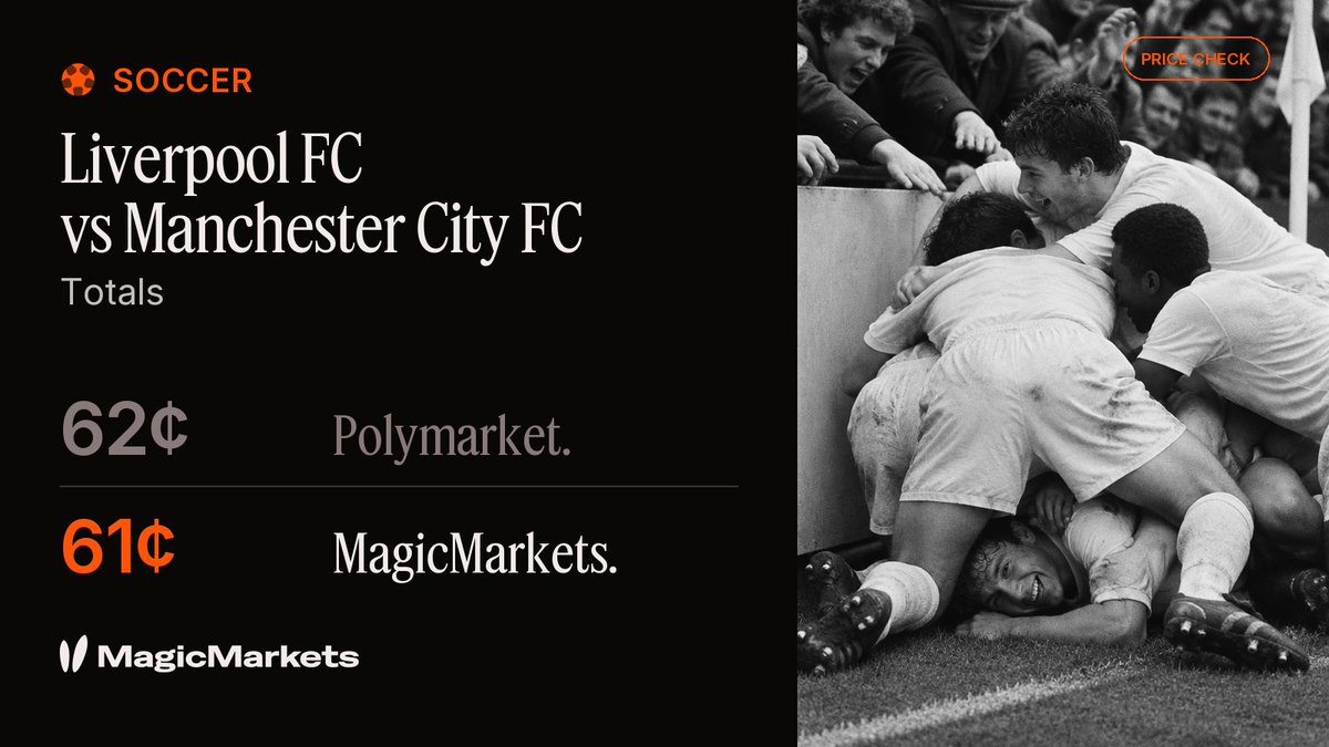 youpredictit's tweet photo. Price check: Premier League · Liverpool FC vs Manchester City FC · O/U 2.5 ⚽
MagicMarkets 61¢ vs Polymarket 62¢ — +1¢ edge
Time: 12:52am UTC
https://t.co/3BEcZrz8eZ https://t.co/gIkrt25oPG