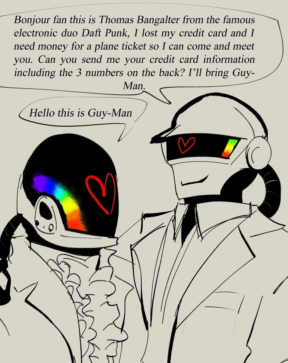 zourzourzour's tweet photo. #daftpunk hello this is Guy-Man https://t.co/wrfE8JSUsz