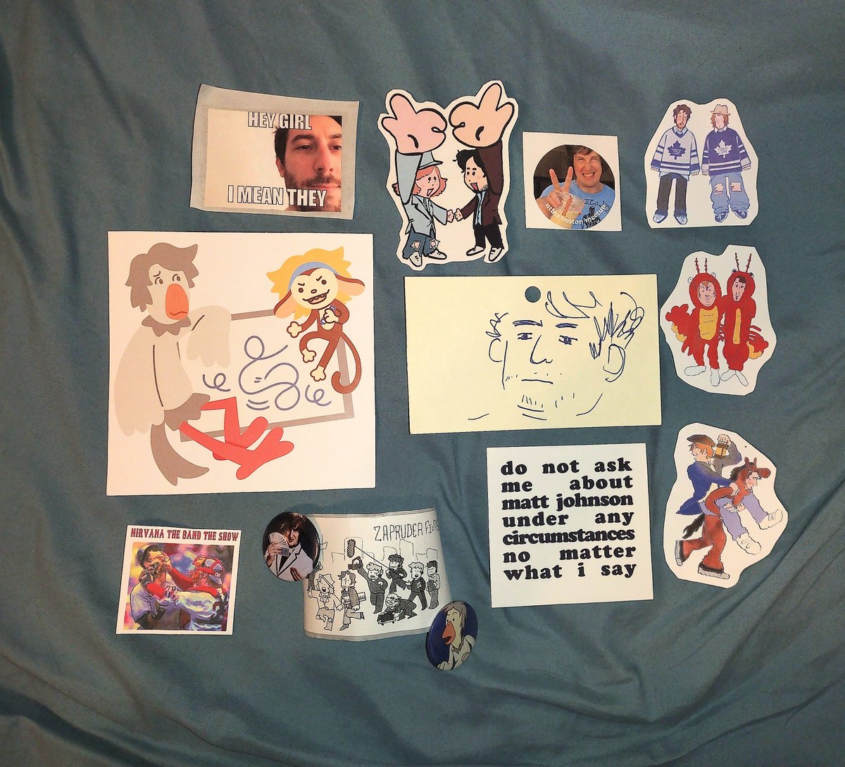 riddlergummy's tweet photo. thank you to everybody I traded with!!! seeing everyone's stickers and pins and art was SO MUCH FUN all the art was so cool and everyone was so sweet!!!! https://t.co/gmmjOTeumu