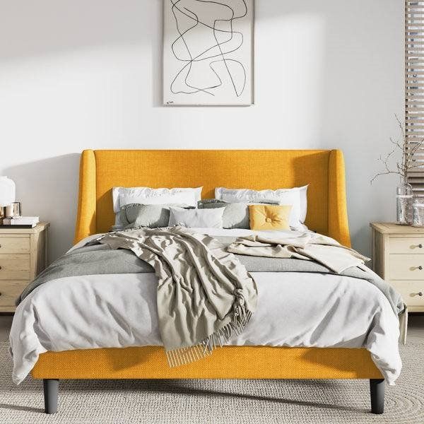 Decorateitall's tweet photo. Brighten your bedroom with this stylish Full Size Yellow Linen Blend Upholstered Platform Bed featuring an elegant Wingback Headboard.
https://t.co/gl9U2DTCB4
#YellowBed #UpholsteredBed #FullSizeBed #WingbackHeadboard #PlatformBed #BedroomFurniture #ModernBedroom #HomeDecor https://t.co/Yx8Ylkotdc