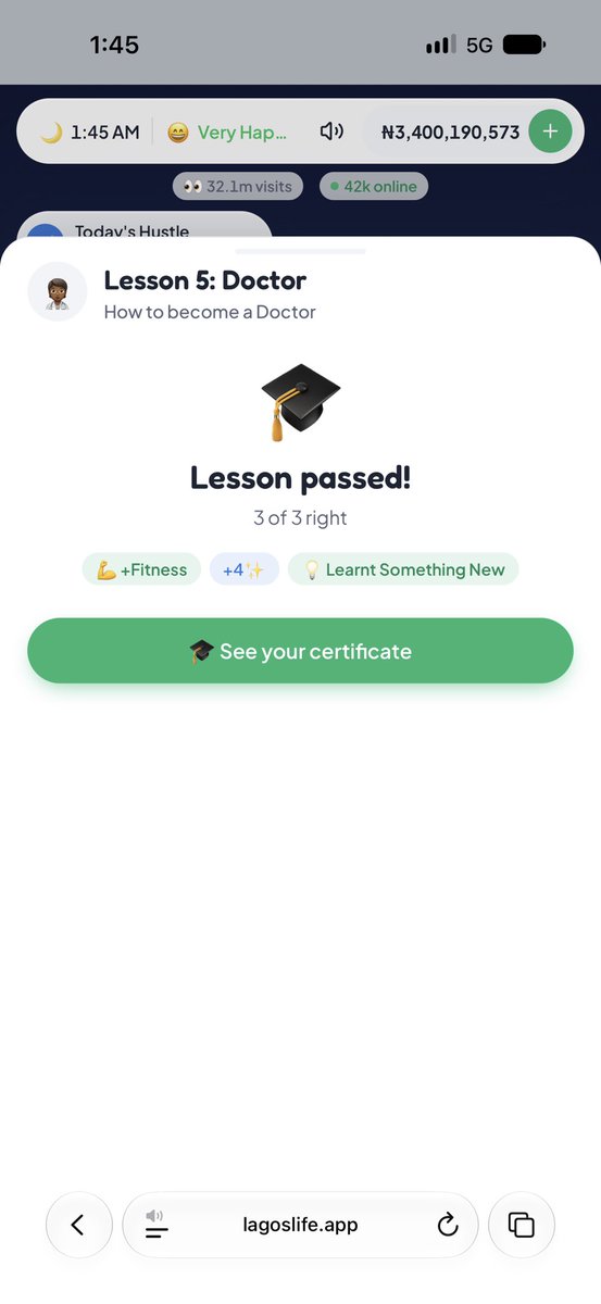 PreshyMulla's tweet photo. From LagosLife to MedLife 🩺👨🏽‍⚕️😂📚
5 lessons, 5 quizzes, certificate unlocked! 🏆🎓 Dr. Preshy in the making. The goal is bigger than the money now! 💰➡️🩺�. #lagoslife https://t.co/gGWq34bk3O