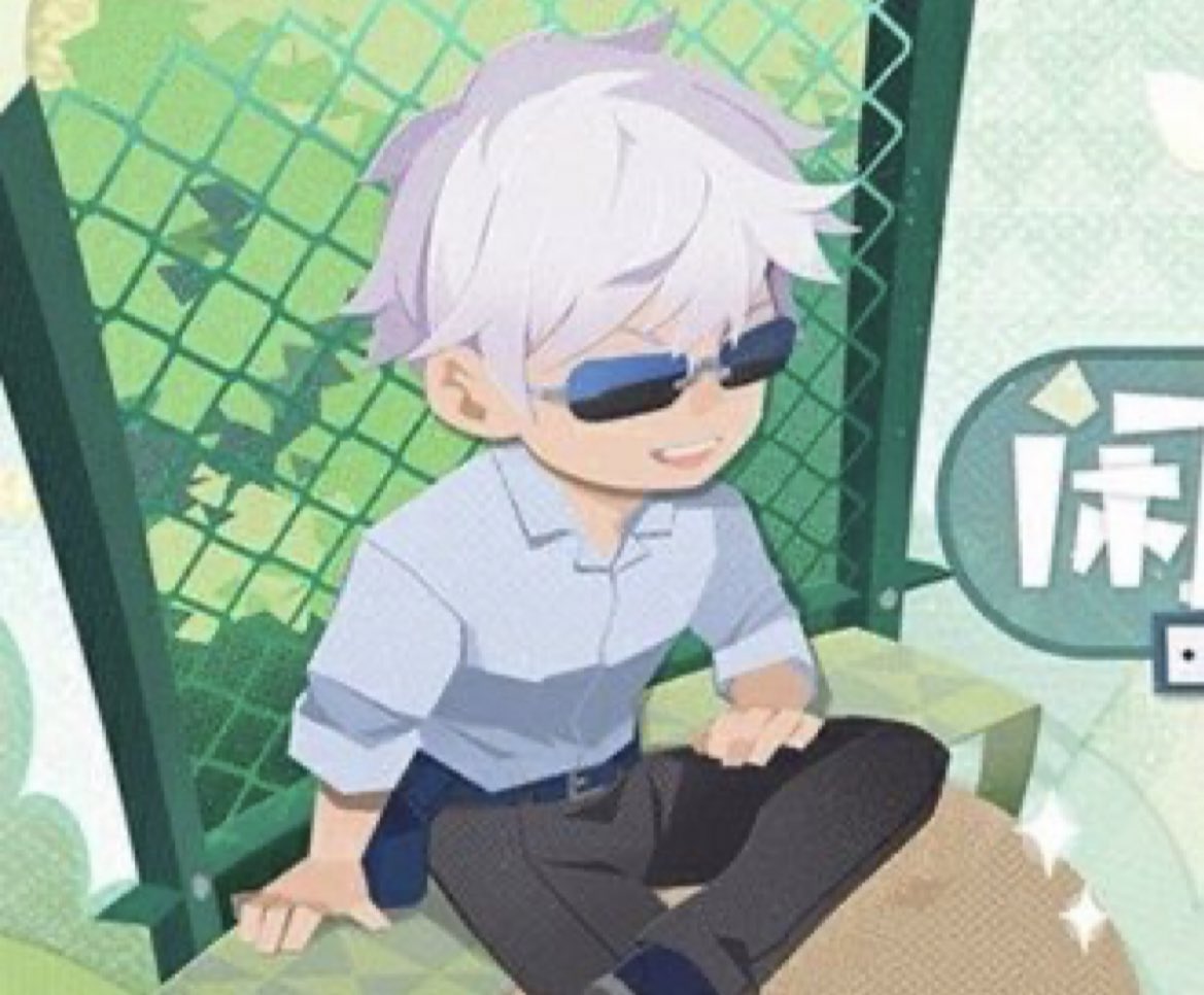 fushiqruo's tweet photo. we actually need more official arts of gojo in his blue shirt https://t.co/4UwGyVBx5A