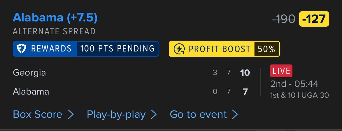 drewseph77's tweet photo. I love live betting now https://t.co/AESDmE9cbN